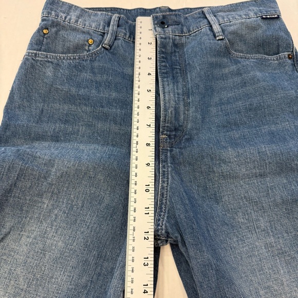 G-Star Women’s Jeans Ultra High Deck Wide Leg Raw Hem Size 27 Waist x 30 Length - Picture 12 of 16